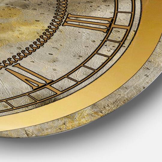 Designart Gold Desert Neutral Glam Wall Clock